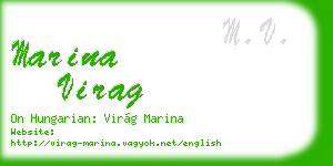 marina virag business card