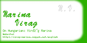 marina virag business card